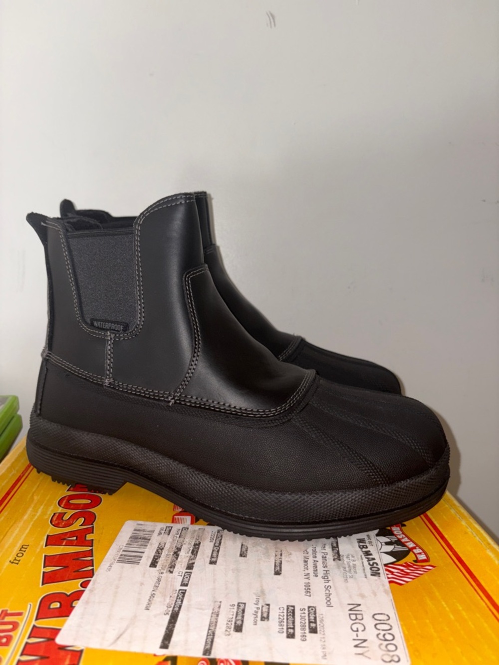 ROVE Black Men's Slip-On Waterproof Chelsea Boots 9